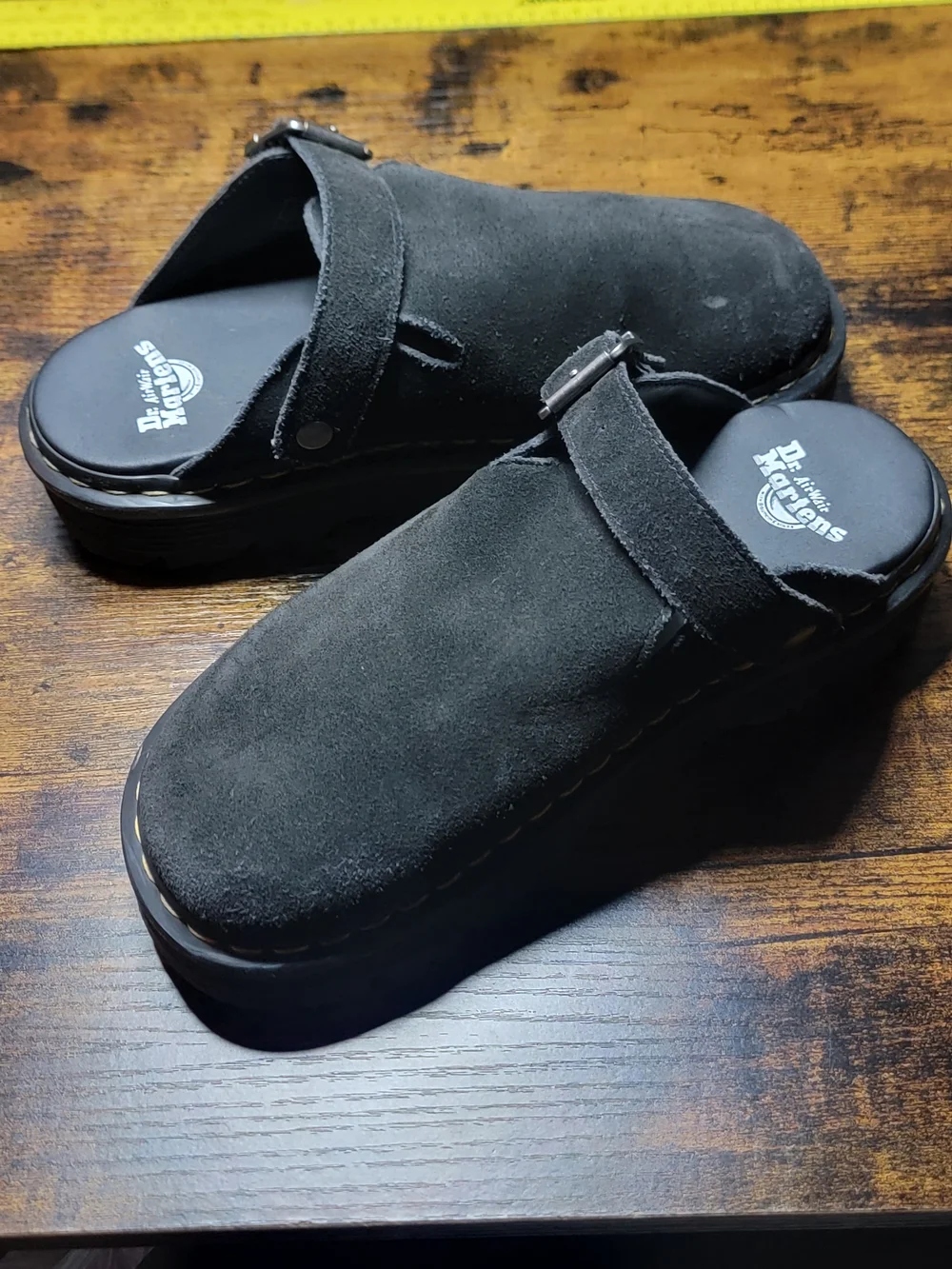 Dr. Martens Zebzag Slingback Platform Mules In Black - Picture 10 of 12
